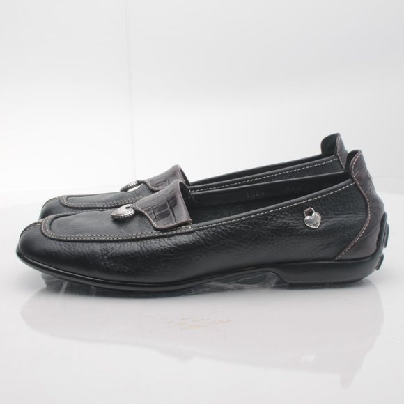 Brighton URSA Black Leather Elegant Driving Shoes Loafers 8.5N - Picture 7 of 16